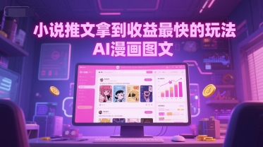 小说推文拿到收益最快的玩法，AI漫画图文_久创网