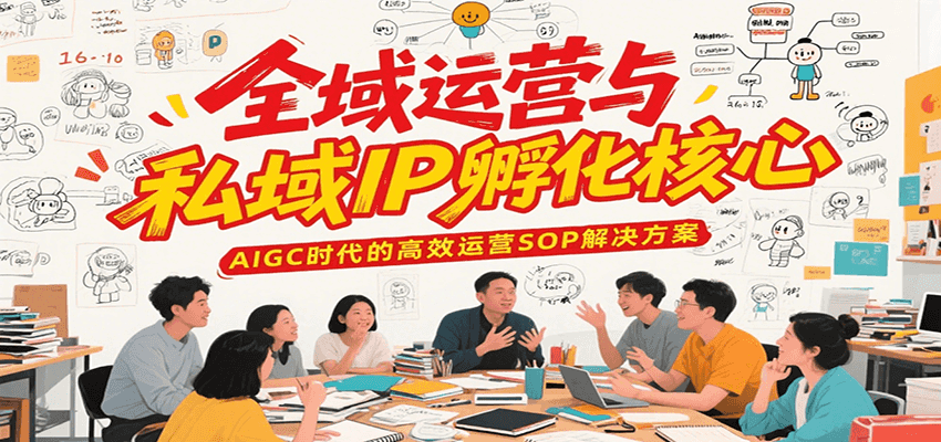 全域运营与私域IP孵化核心，AIGC时代的高效运营SOP解决方案_久创网