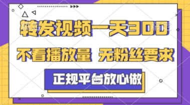 转发视频一天3张+，正规平台放心做，不看播放量，不看粉丝量，一个任务几分钟完成【揭秘】_久创网