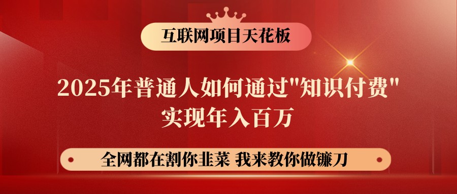 网创项目终点站-镰刀训练营超级IP合伙人，25年普通人如何通过“知识付费”年入百万_久创网
