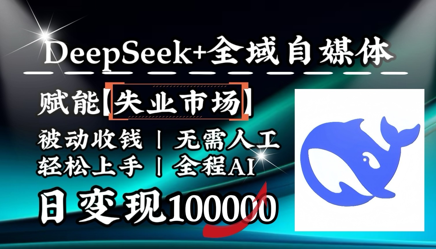 降维打击，DeepSeek+失业市场，全自动操作，结合人人刚需，单月利润轻松破100000＋_久创网
