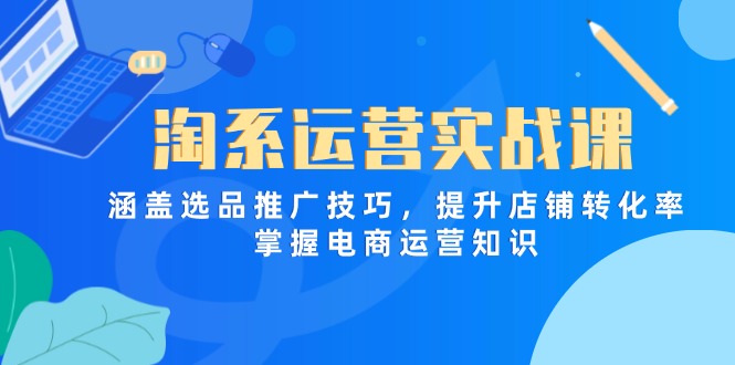 淘系运营实战课，涵盖选品推广技巧，提升店铺转化率，掌握电商运营知识_久创网