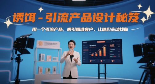 诱饵-引流产品设计秘笈，用一个引流产品，吸引精准客户，让他们主动找你_久创网