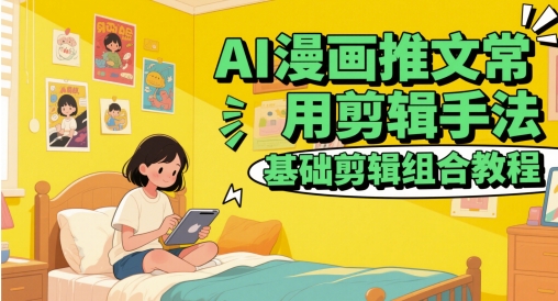 AI漫画推文常用剪辑手法，基础剪辑组合教程_久创网