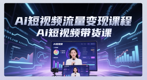 Ai短视频流量变现课程，Ai短视频带货课_久创网