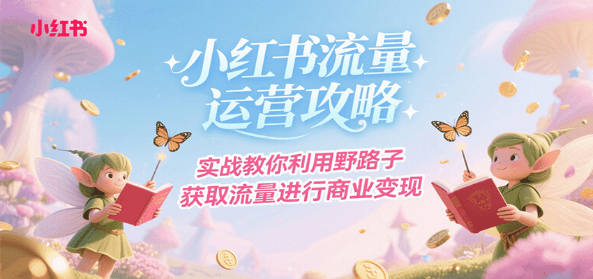 小红书流量运营攻略，实战教你利用野路子获取流量进行商业变现_久创网