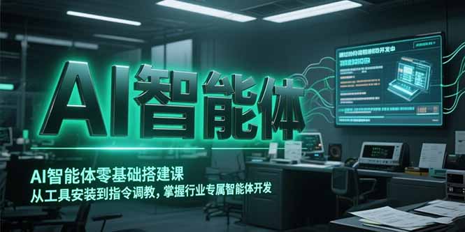 AI智能体零基础搭建课，从工具安装到指令调教，掌握行业专属智能体开发..._久创网