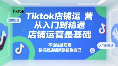 Tiktok店铺运营从入门到精通，店铺运营是基础，不懂运营店铺，瞎折腾店铺就是折腾自己_久创网