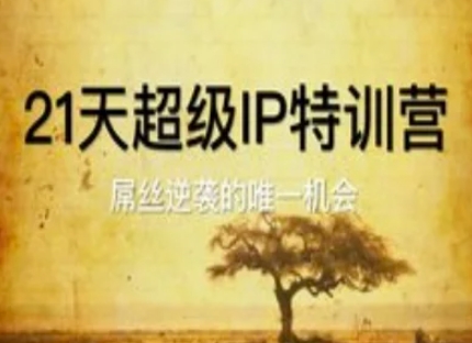 21天超级IP特训营，屌丝逆袭的唯一机会_久创网