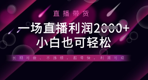 半无人直播带货，一场利润数张，适合所有平台玩法，小白也可轻松_久创网