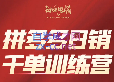 白凤电商·拼多多日销千单训练营(更新3月)_久创网