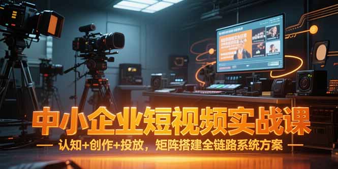 中小企业短视频实战课，认知+创作+投放，矩阵搭建全链路系统方案_久创网