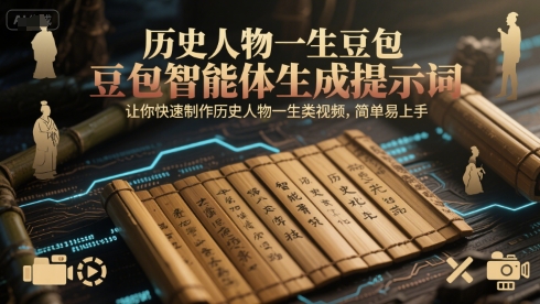 历史人物一生豆包智能体生成提示词，让你快速制作历史人物一生类视频，简单易上手_久创网