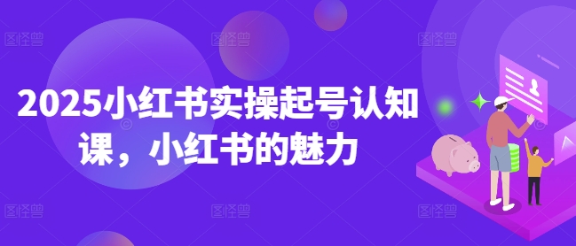 2025小红书实操起号认知课，小红书的魅力_久创网