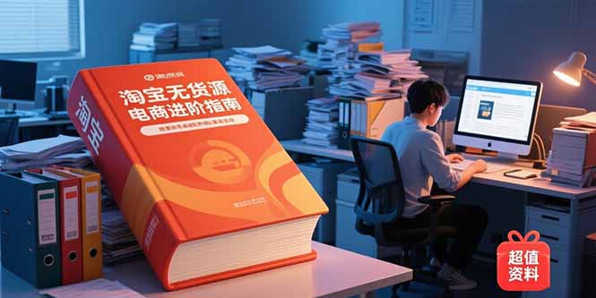 淘宝无货源电商进阶指南，包含新人课、进阶课，配套资料，蓝海选品等_久创网