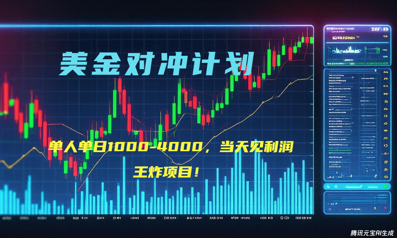 2025年最暴力项目“美金先登计划”最新最强对冲战法，每日实际收益1K-4K_久创网