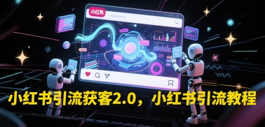 小红书引流获客2.0，小红书引流教程_久创网
