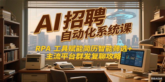 AI招聘自动化系统课，RPA工具赋能简历智能筛选+主流平台群发复聊全攻略_久创网