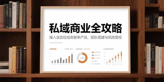 私域商业全攻略，强人设定位加高客单产品，团队搭建与风险管控_久创网