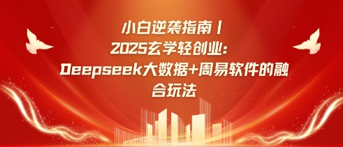 小白逆袭指南，2025玄学轻创业：Deepseek大数据+周易算法的融合玩法_久创网