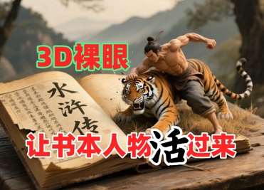书本人物裸眼3D视频，新的玩法，流量超猛，保姆级教程_久创网