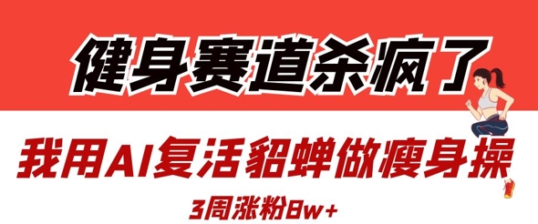 健身赛道杀疯了？我用AI复活貂蝉做瘦身操，3周涨粉8W_久创网