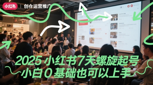 2025小红书7天螺旋起号，小白0基础也可以上手_久创网
