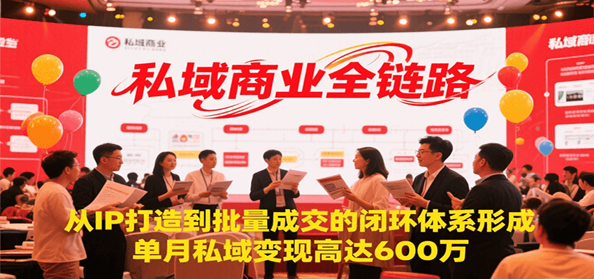 私域商业全链路，从IP打造到批量成交的闭环体系形成，单月私域变现600万_久创网