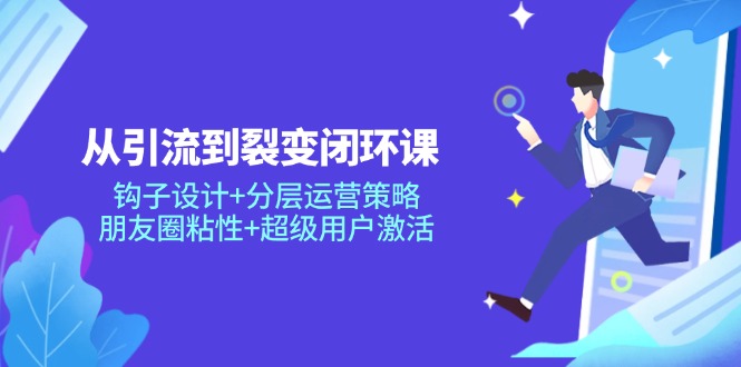 从引流到裂变闭环课：钩子设计+分层运营策略，朋友圈粘性+超级用户激活_久创网