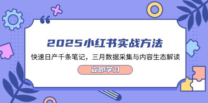 2025小红书实战方法，快速日产千条笔记，三月数据采集与内容生态解读_久创网