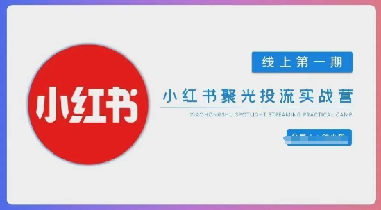 小红书聚光陪跑第一期，教你从0到1玩转小红书聚光投流，搭建小红书付费投流团队，更快的见到效果_久创网