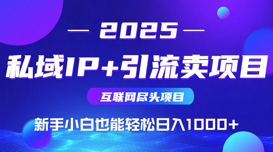 私域IP+卖项目，普通人小白也能轻松实现日入1000+_久创网