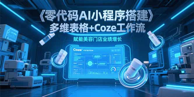 零代码AI小程序搭建，多维表格+Coze工作流，赋能美容门店业绩增长_久创网
