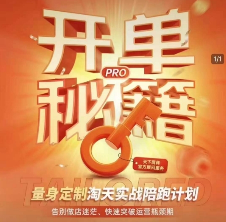 淘宝开单秘籍PRO，量身定制淘天实战陪跑计划，告别做店迷茫、快速突破运营瓶颈期(更新6月)_久创网