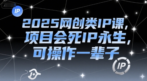 2025网创类IP课，项目会死IP永生，可操作一辈子_久创网