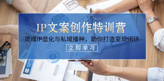 IP文案创作特训营，灵魂IP显化与私域播种，助你打造变现闭环(14节课)_久创网