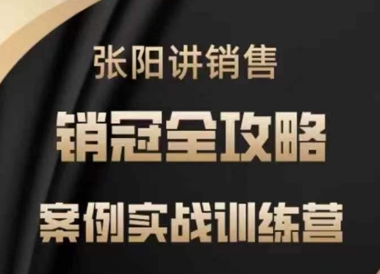 张阳讲销售实战训练营，​案例实战训练，销冠全攻略_久创网