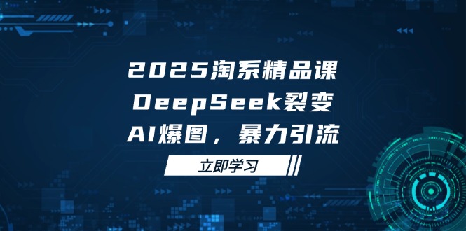 2025 淘系精品课，DeepSeek 裂变，AI 爆图，暴力引流_久创网