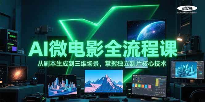 AI微电影全流程课，从剧本生成到三维场景，掌握独立制片核心技术_久创网