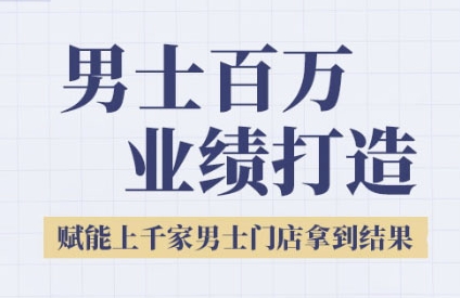 2025男士美业百万业绩打造，赋能上千家男士门店拿到结果_久创网