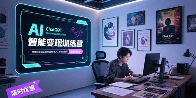 AI智能变现训练营，ChatGPT写作变现，电影解说制作，图文带货方法论_久创网