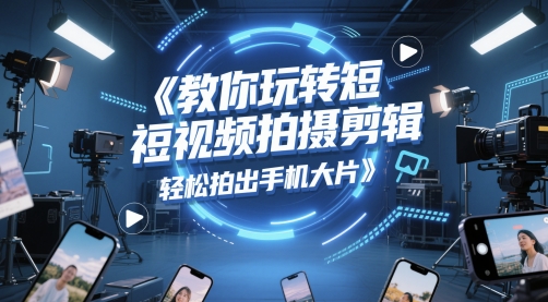 教你玩转短视频拍摄剪辑，轻松拍出手机大片_久创网