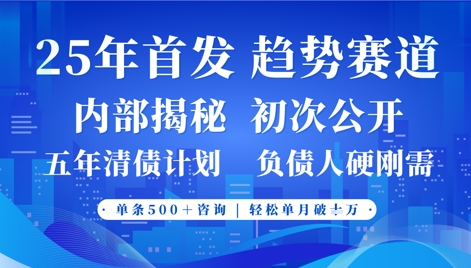 2025年首次公开，真正的事业型赛道，客咨不断，单月轻松破W_久创网