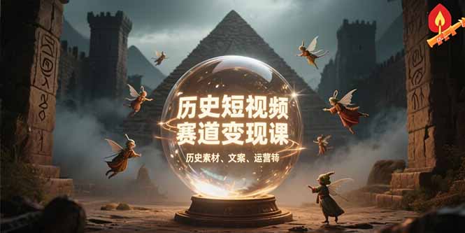 历史短视频赛道变现课，百集素材库应用，文案剪辑技巧，账号运营全案_久创网
