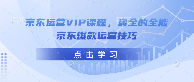 京东运营VIP课程，最全的全能京东爆款运营技巧_久创网