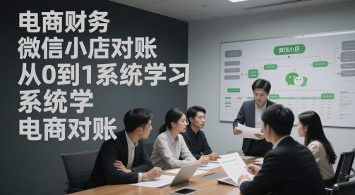 电商财务微信小店对账，从0到1系统学习电商对账_久创网
