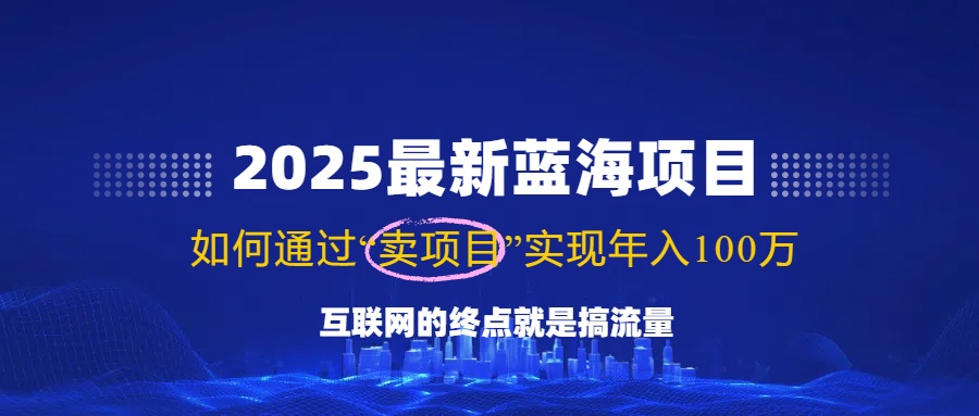 2025最新蓝海项目，零门槛轻松复制，月入10万+，新手也能操作！_久创网
