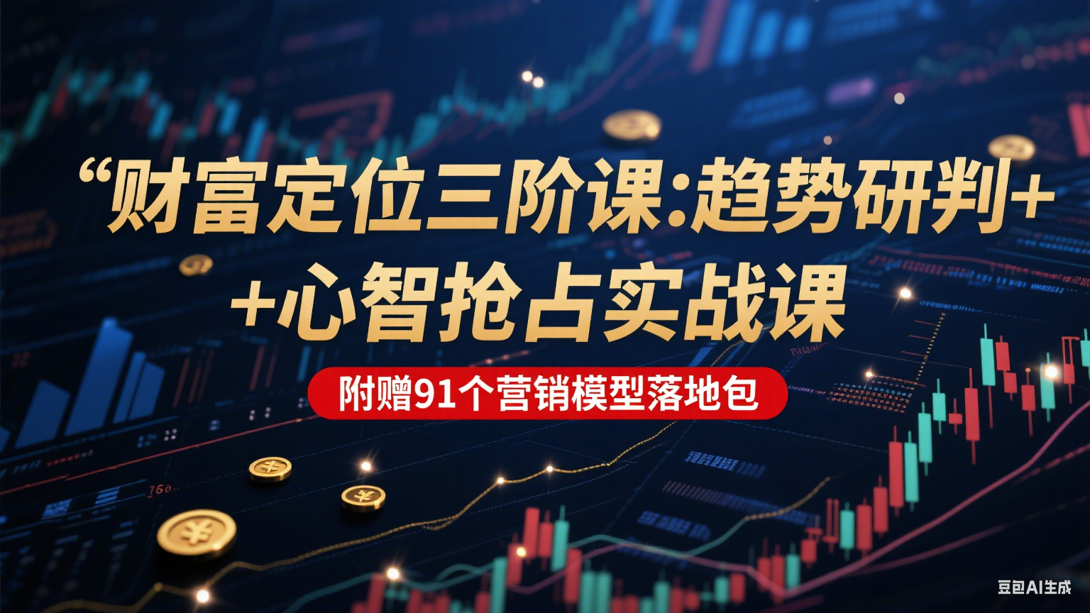 财富定位三阶：趋势研判 + 心智抢占实战课，附赠91个营销模型落地包_久创网