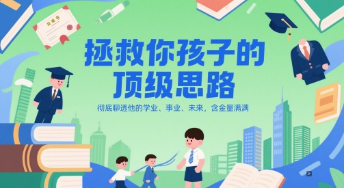 付费文章：拯救你孩子的顶级思路，彻底聊透他的学业、事业、未来，含金量满满_久创网