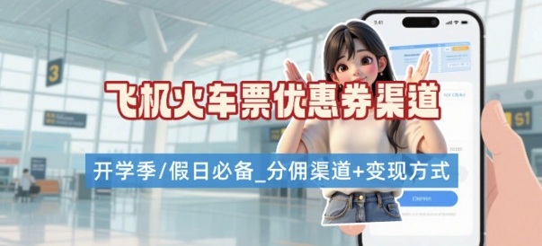 学生党必看！机票火车票优惠券申请渠道 + 项目打法，开学季节日速存_久创网